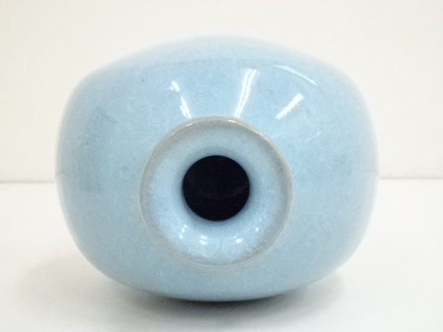 道具 ] - 道具 京焼 木村盛伸造 釣青釉扁壷（共箱） | 宗 sou::お